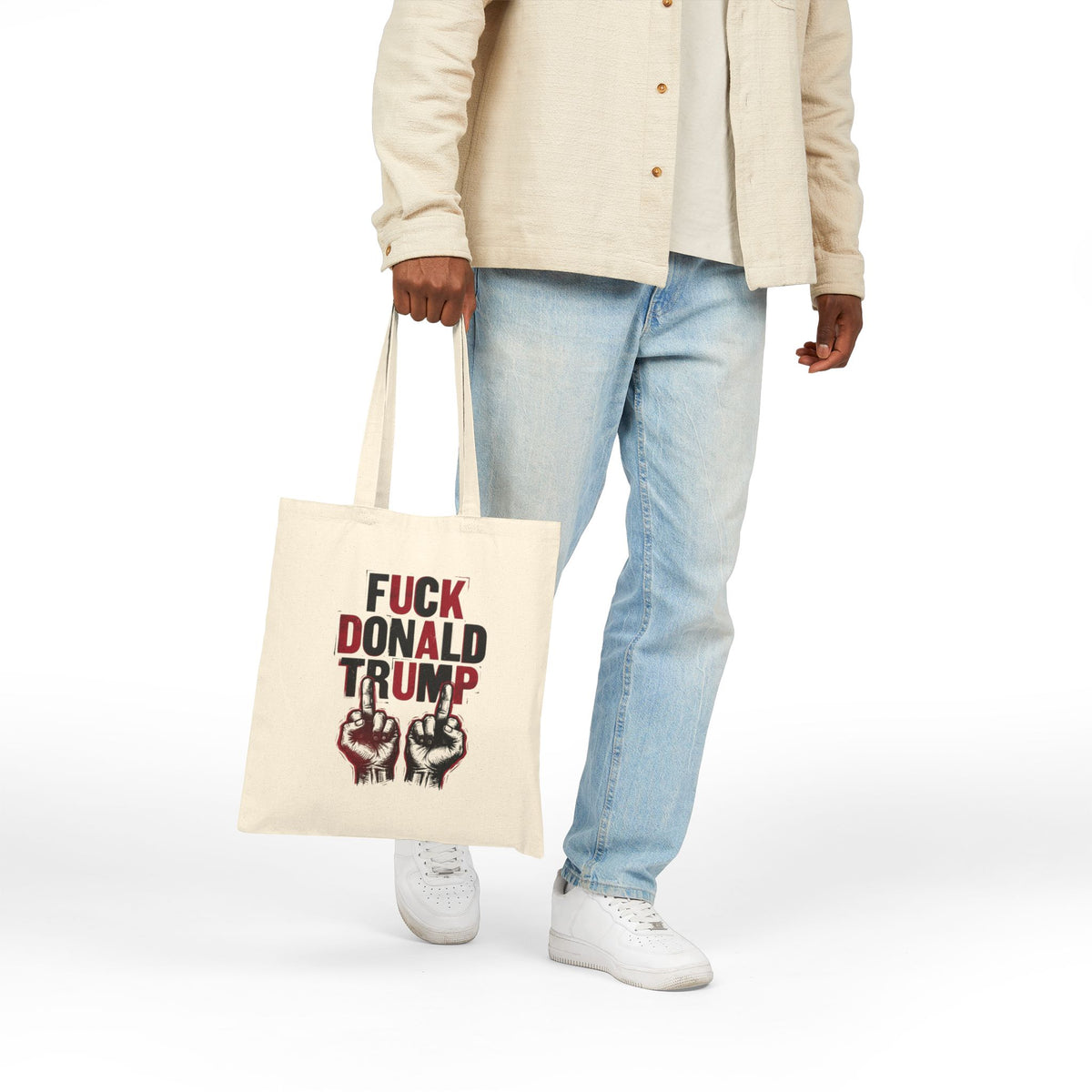 Fuck Donald Trump Tote Bag Political Protest Statement Anti Maga