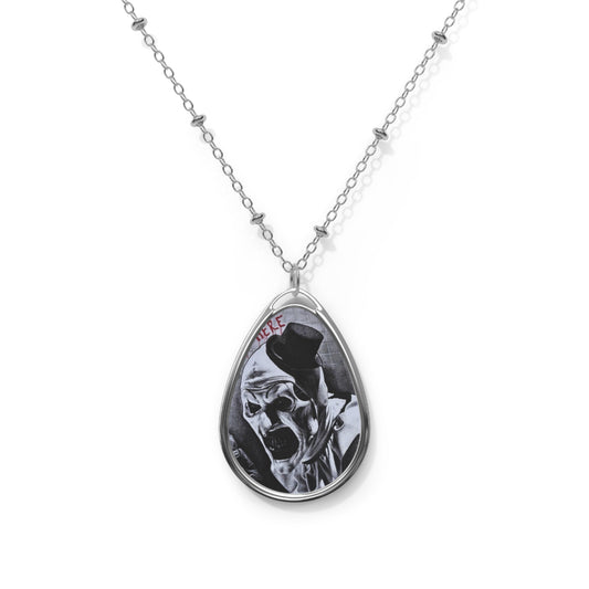 Art the Clown Terrifier Necklace Gothic Horror Teardrop Pendant Halloween