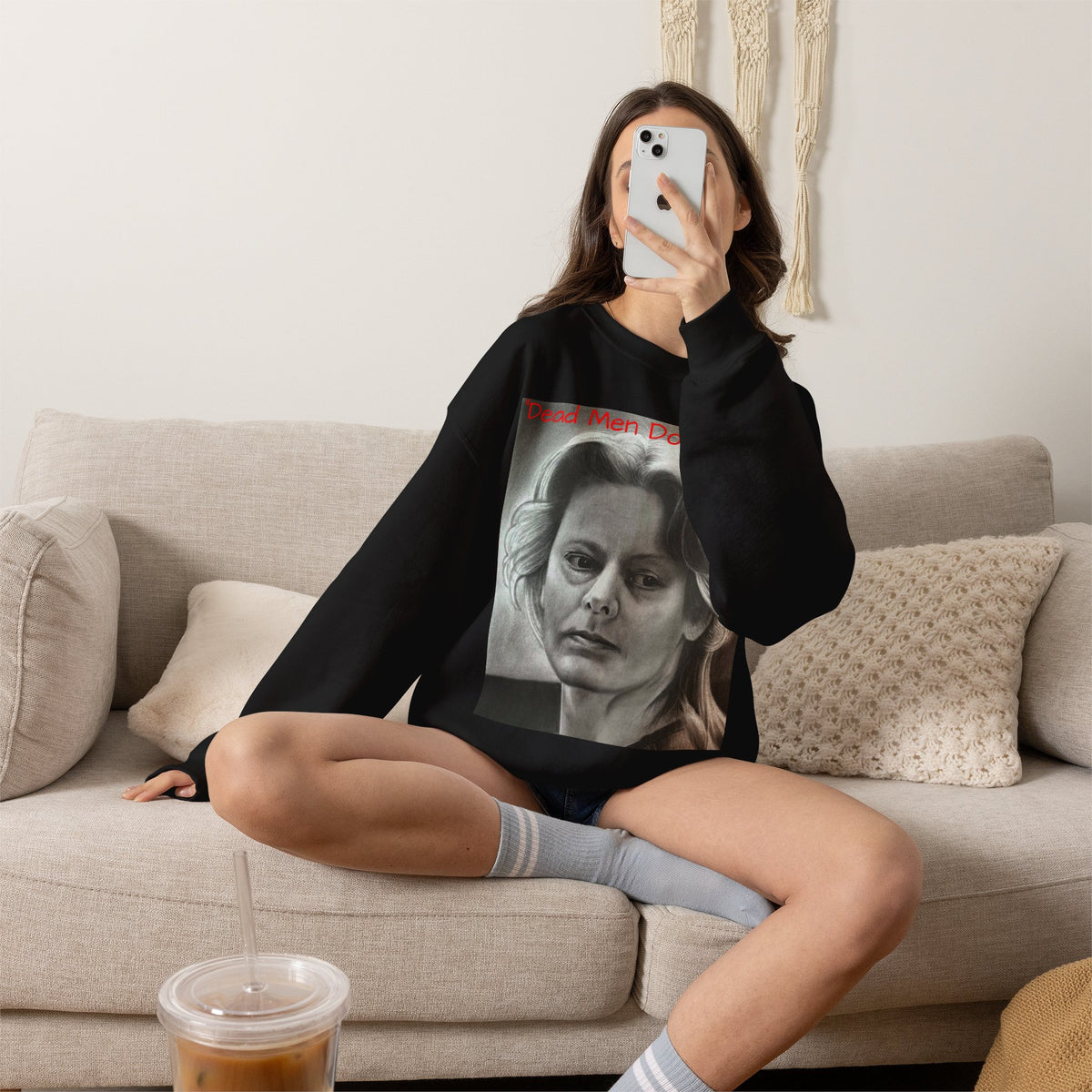 Dead Men Don't Rape Aileen Wuornos Original Art Crewneck Sweatshirt Clothing True Crime