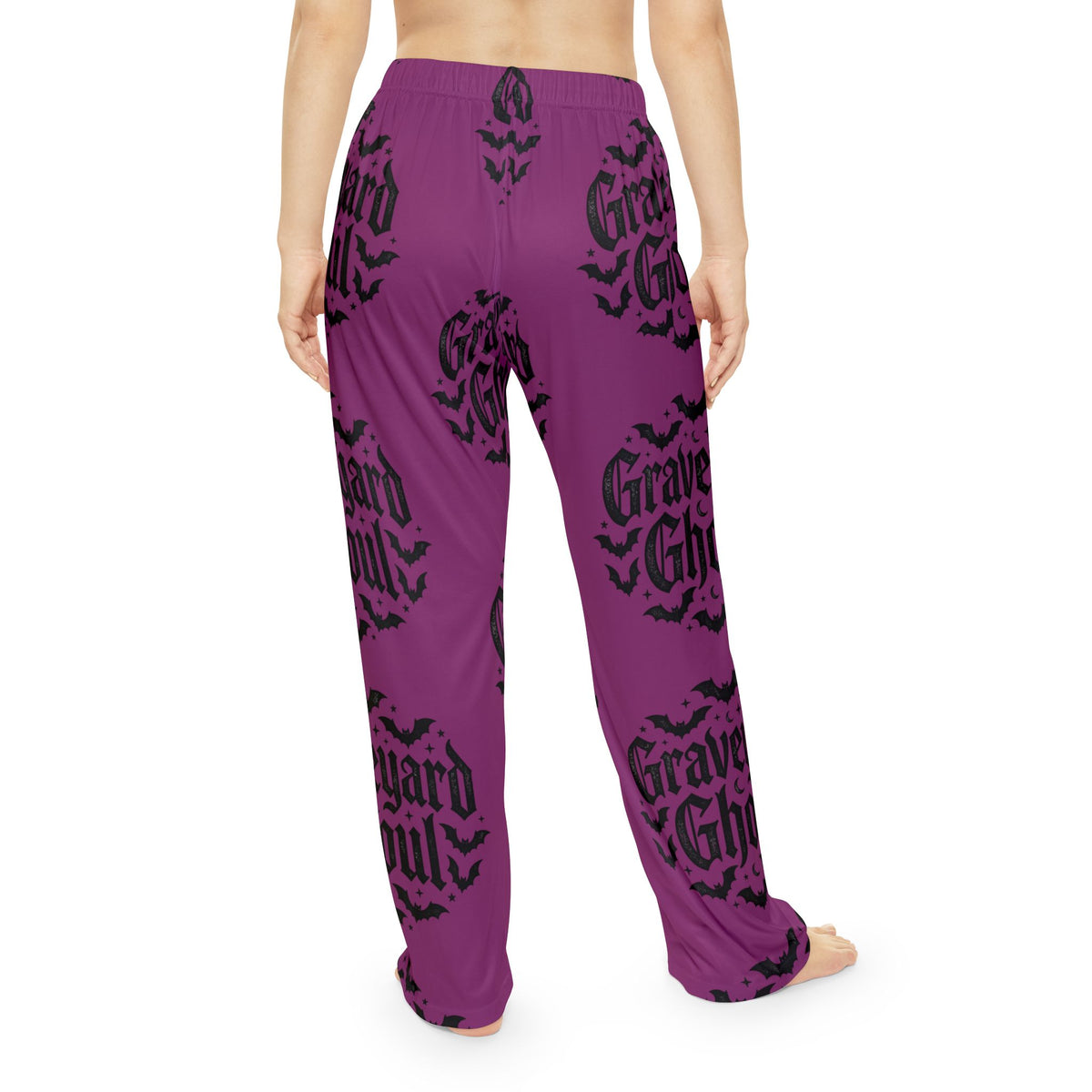 Graveyard Ghoul Women's Pajama Pants Purple Gothic Horror Halloween Plus