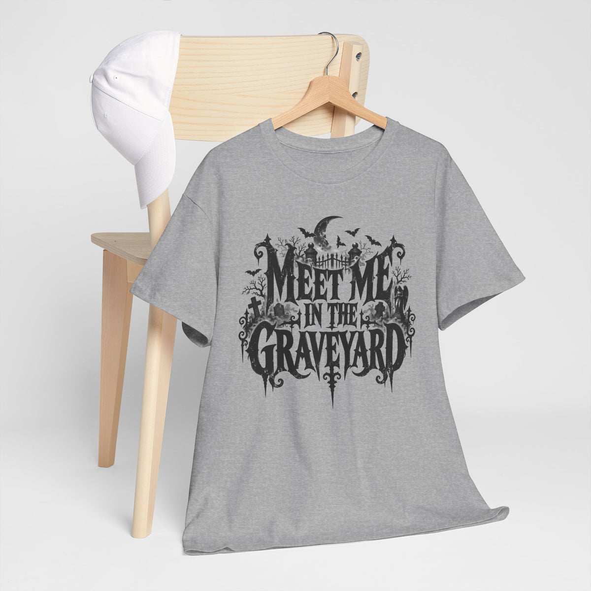 Meet Me in the Graveyard Gothic Halloween T-Shirt Spooky Tee