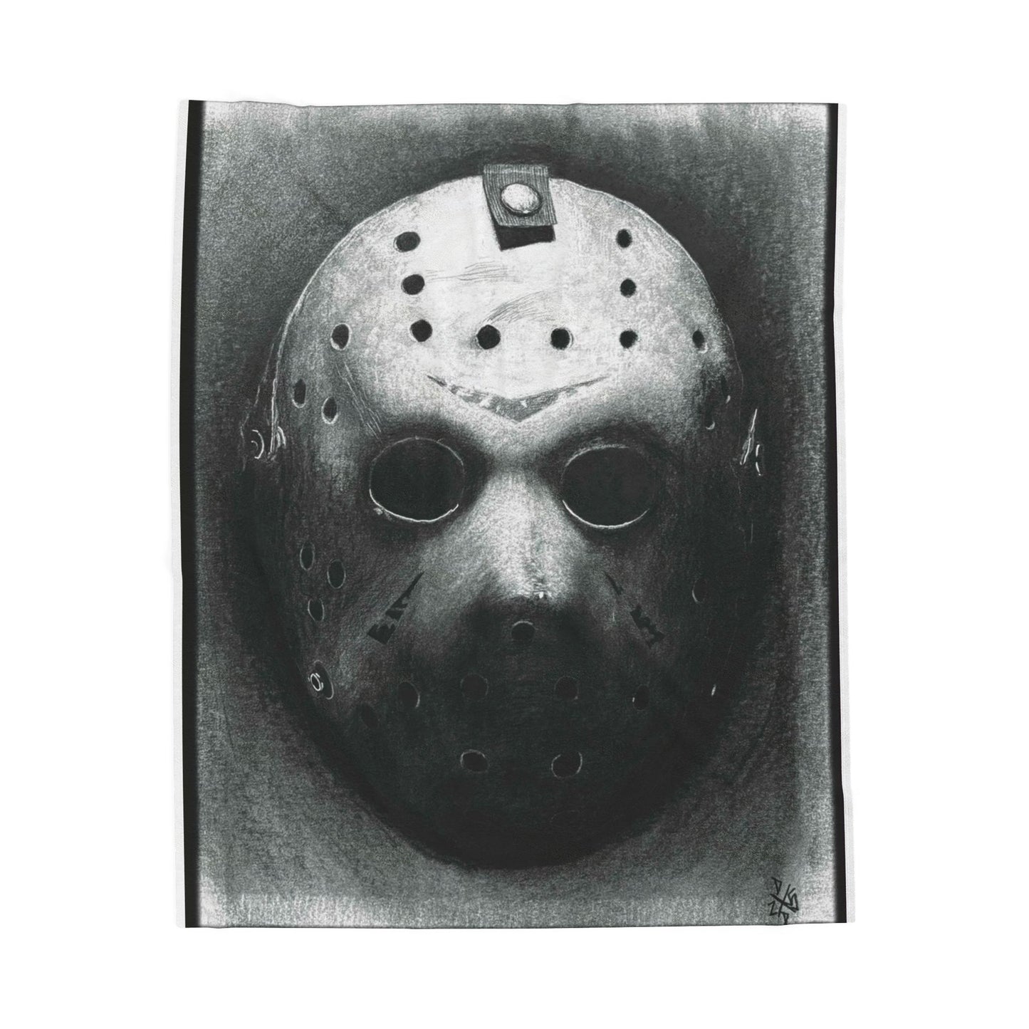 Jason Hockey Mask Velveteen Plush Blanket — Horror Throw Slasher Home Decor