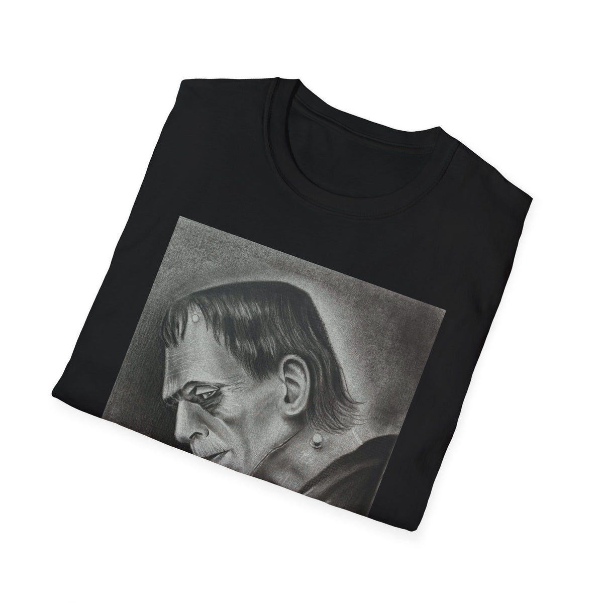 Frankenstein Portrait T-Shirt Original Art Vintage Horror Monster Gothic Clothing