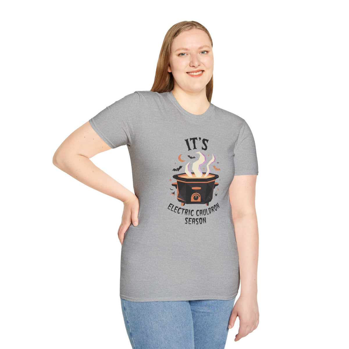 It's Electric Cauldron Season T-Shirt Halloween Witch Crock Pot Slow Cooker