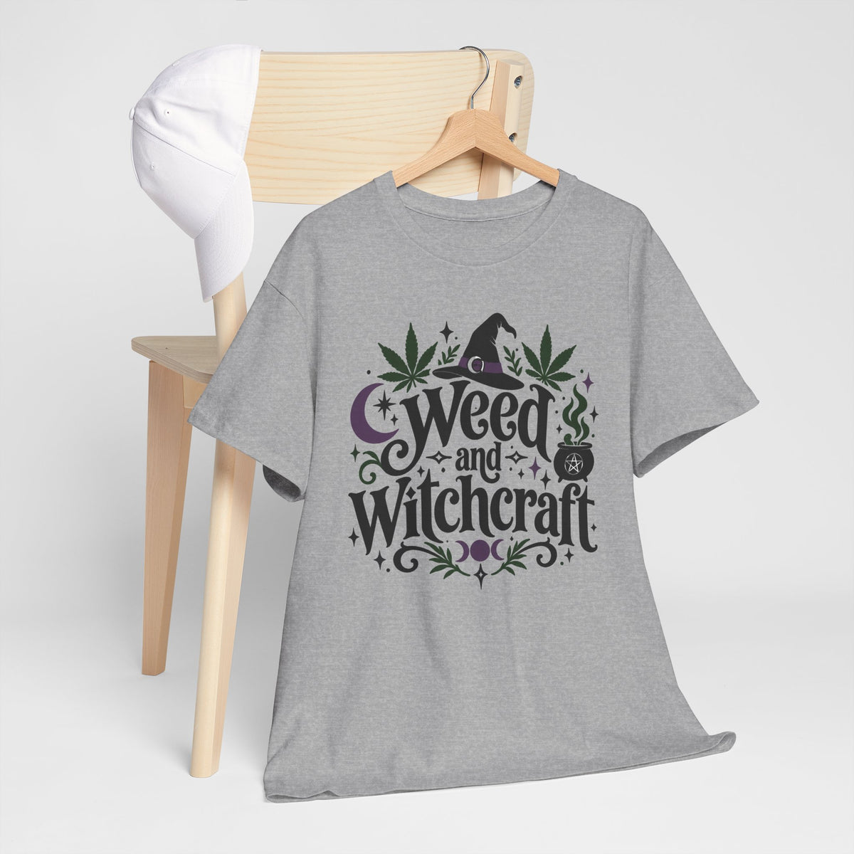 Weed and Witchcraft Graphic T-Shirt Witch Goth Tee Alternative Clothing