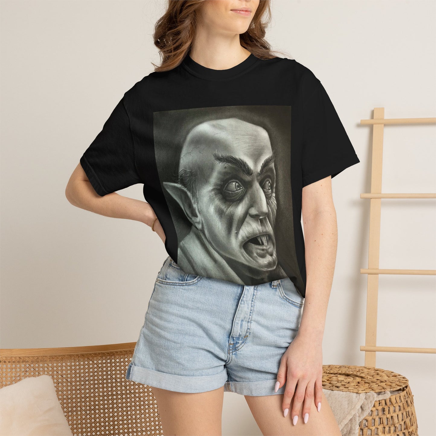 Nosferatu Vampire Original Art Portrait T-Shirt Horror Halloween