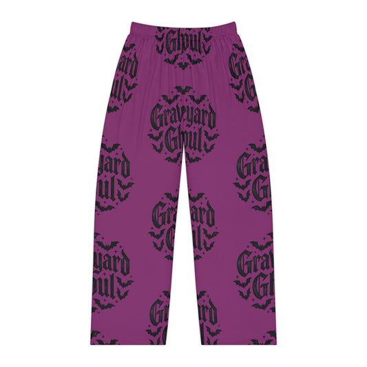 Graveyard Ghoul Women's Pajama Pants Purple Gothic Horror Halloween Plus