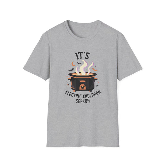 It's Electric Cauldron Season T-Shirt Halloween Witch Crock Pot Slow Cooker