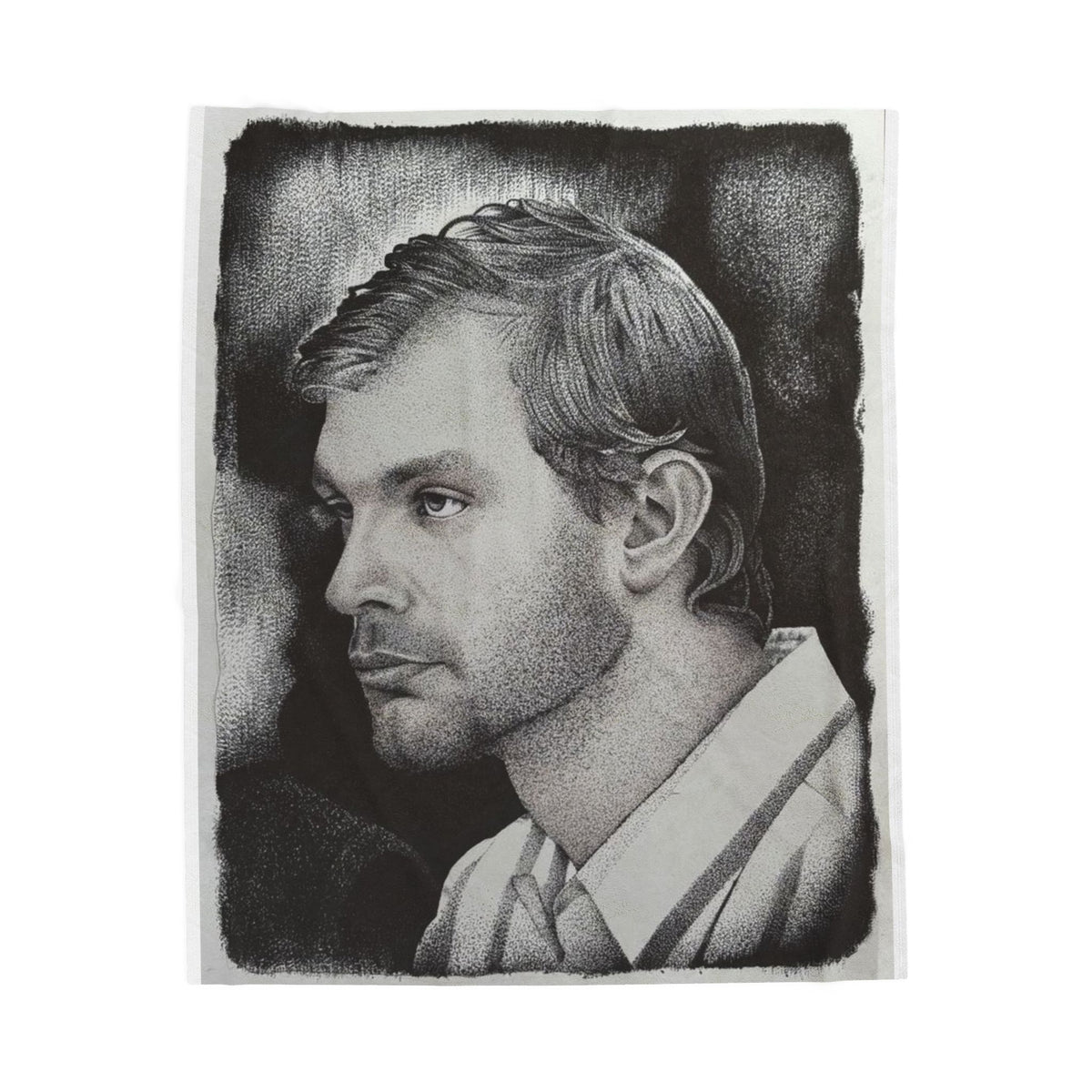 Original Art Jeffrey Dahmer True Crime Velveteen Plush Blanket Home Decor Throw