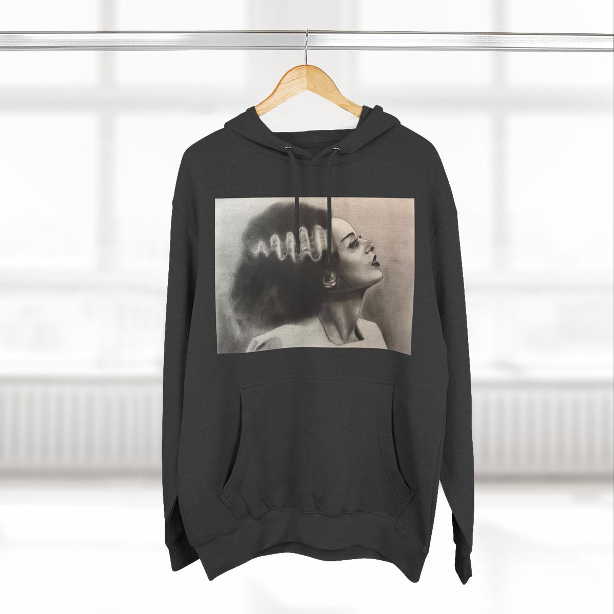 Bride of Frankenstein Original Art Hoodie Goth Horror Alternative Clothing