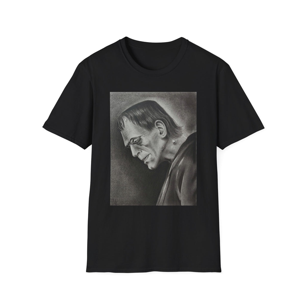 Frankenstein Portrait T-Shirt Original Art Vintage Horror Monster Gothic Clothing