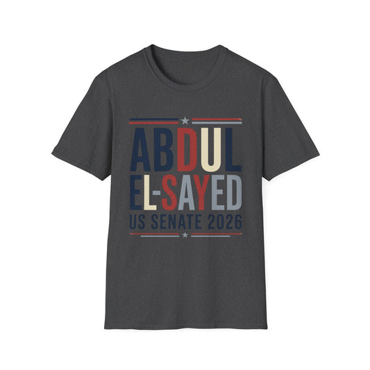 Abdul El-Sayed US Senate 2026 T-Shirt Political Campaign Tee Democratic Michigan