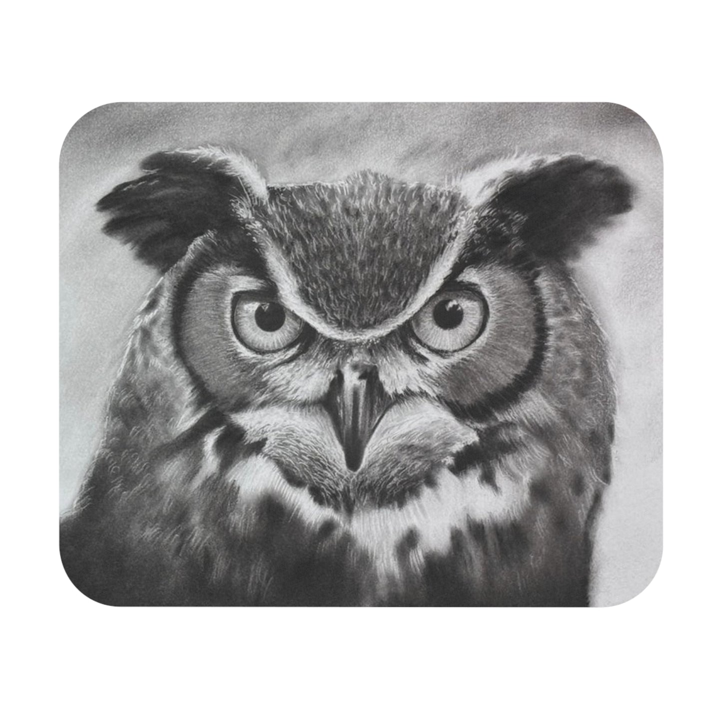 Owl Art Mouse Pad Wildlife Desk Mat Home Office Decor