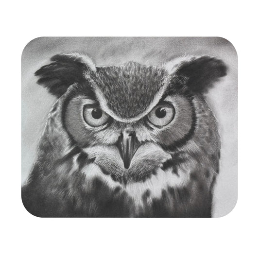 Owl Art Mouse Pad Wildlife Desk Mat Home Office Decor