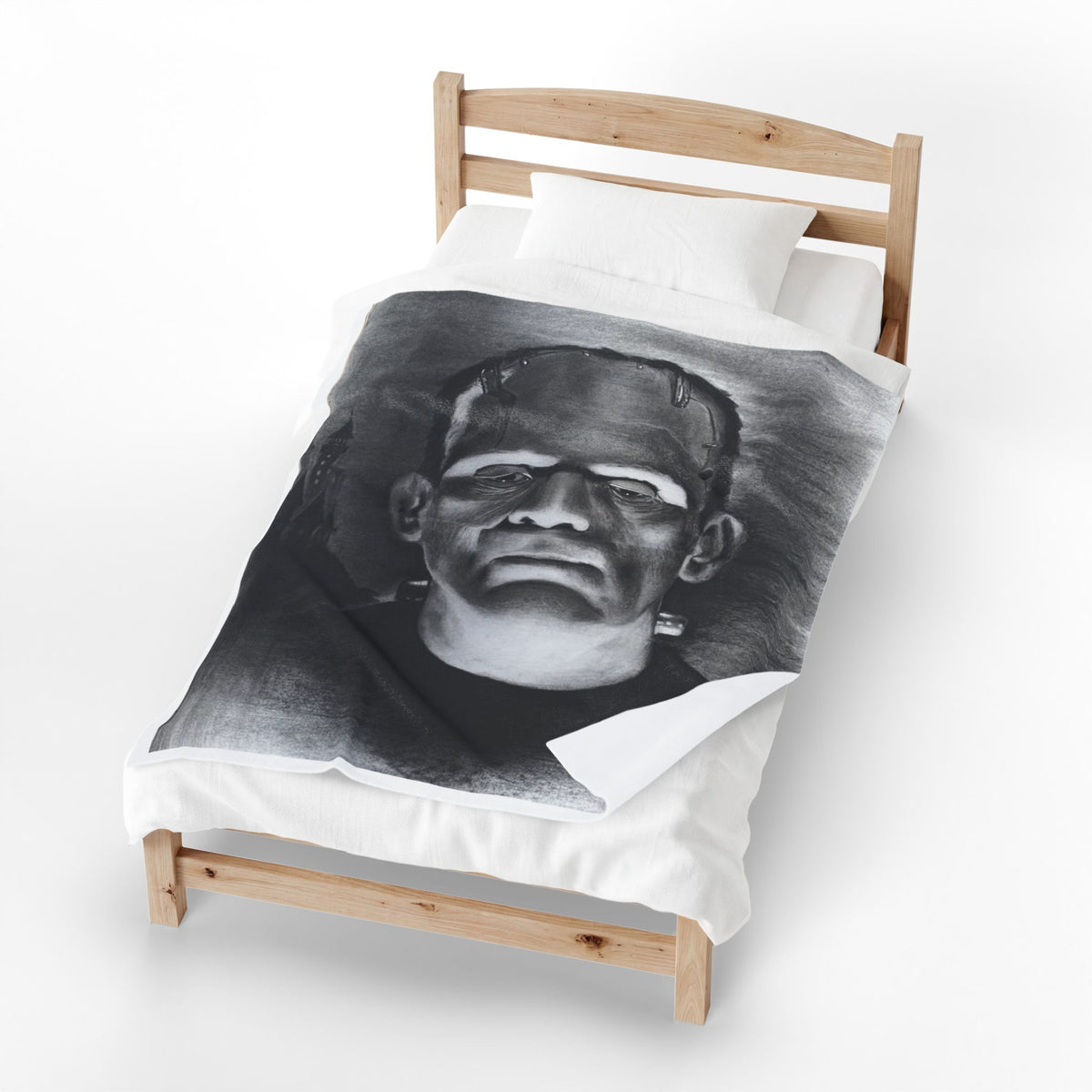 Frankenstein Velveteen Plush Blanket | Gothic Horror Home Decor
