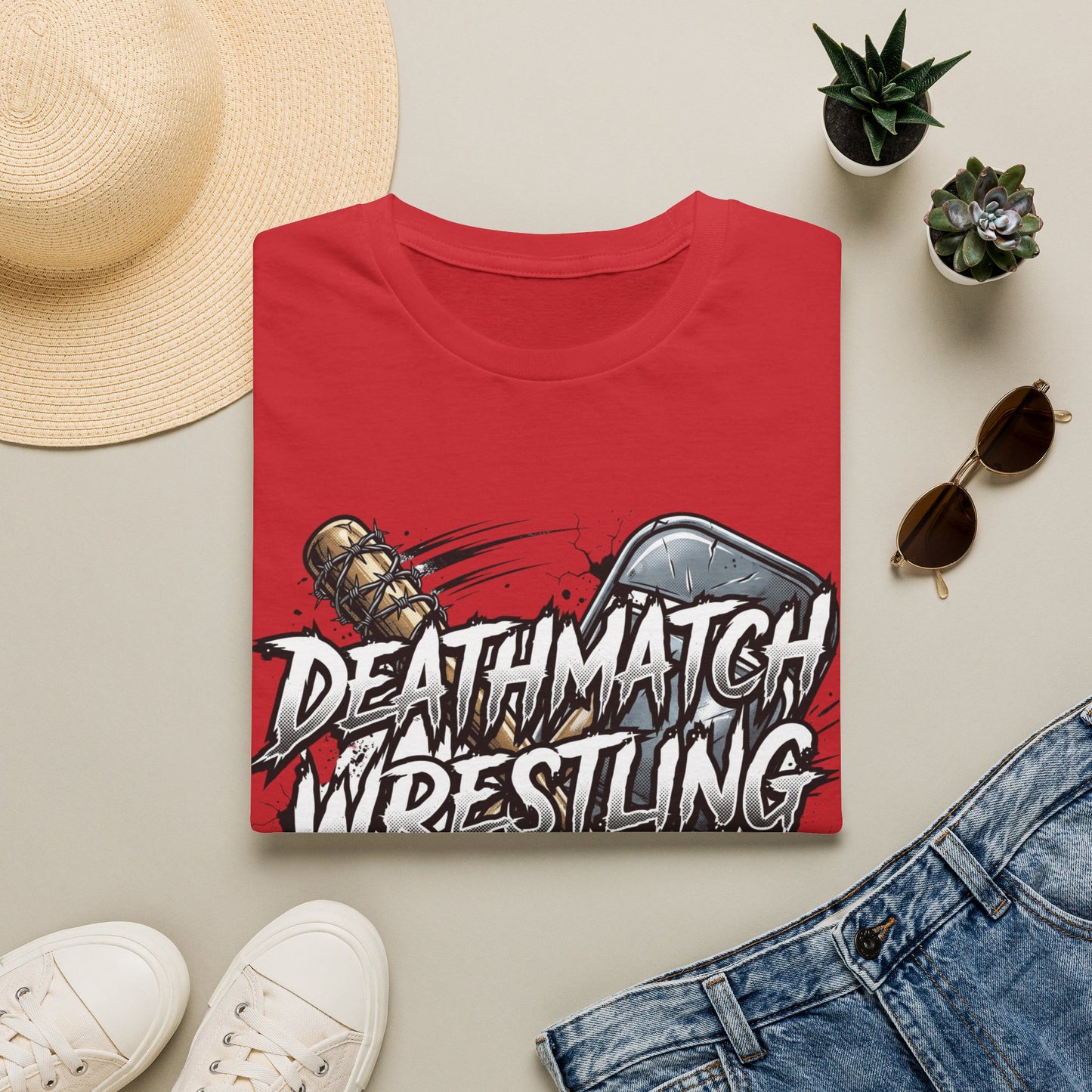 Deathmatch Wrestling T-Shirt Pro Wrestling Fan Unisex Tee Clothing