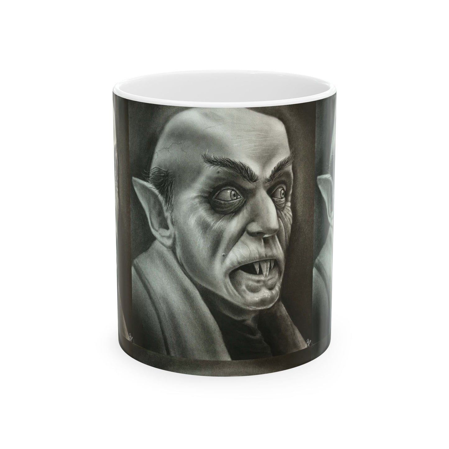 Nosferatu Vampire Portrait Mug | Original Horror Art Home Decor Goth