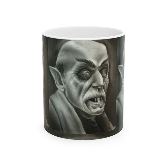 Nosferatu Vampire Portrait Mug | Original Horror Art Home Decor Goth