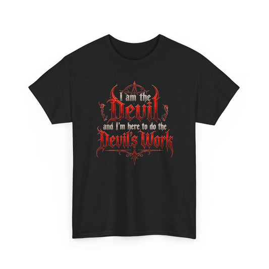 I am the Devil and I'm Here to do the Devil's Work T-Shirt Horror Devils Rejects Tee