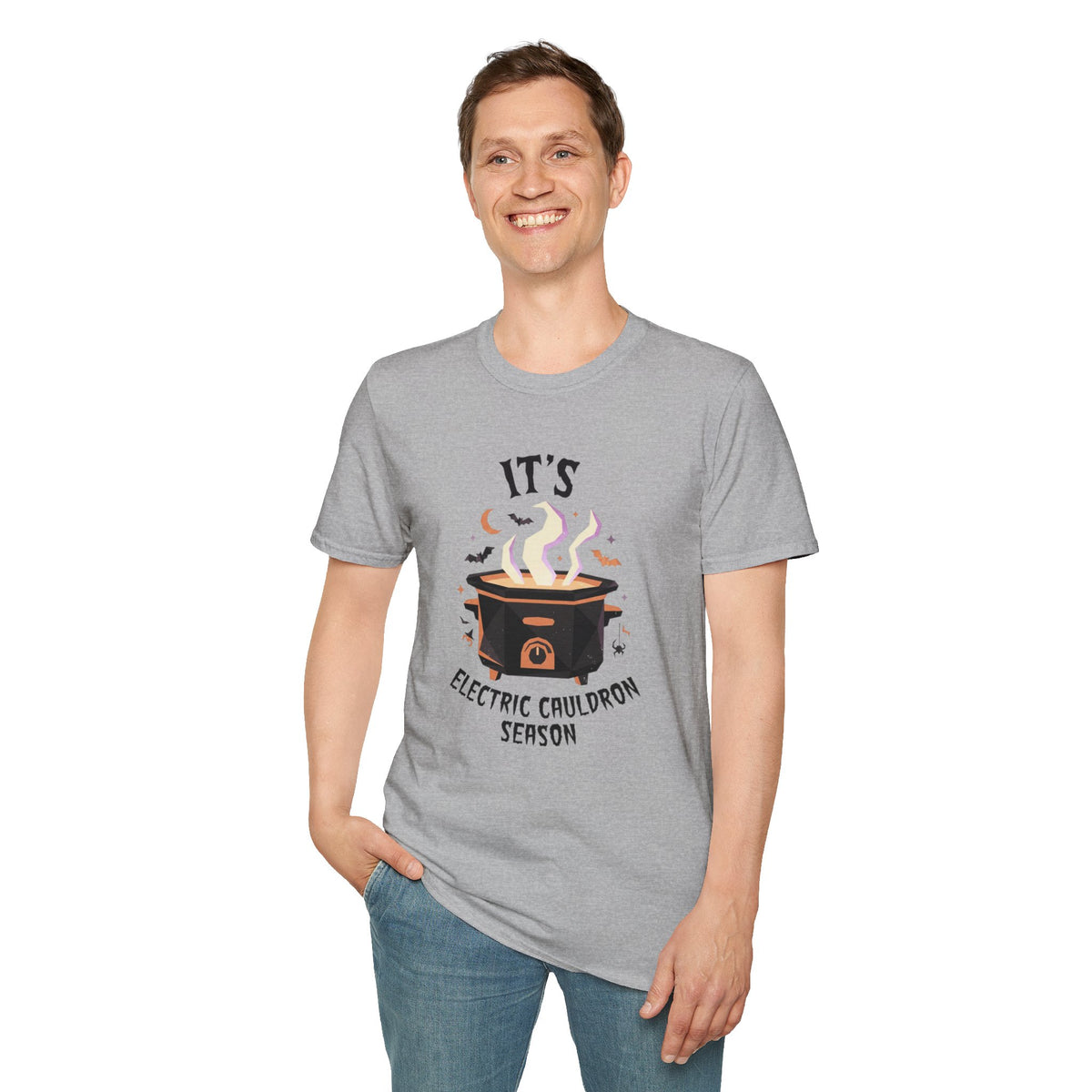 It's Electric Cauldron Season T-Shirt Halloween Witch Crock Pot Slow Cooker