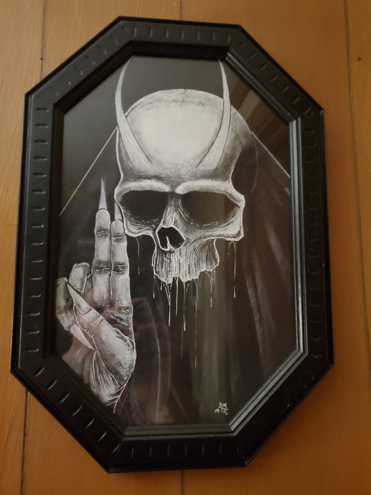 Skull Horror Canvas Art Wall Hanging Home Decor Horror True Crime