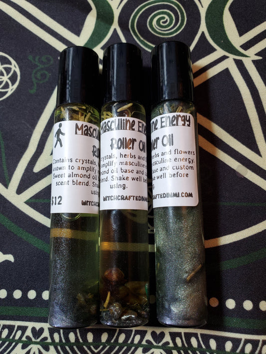 Masculine Energy Roller Oil Perfume Holistic Health Beauty Large