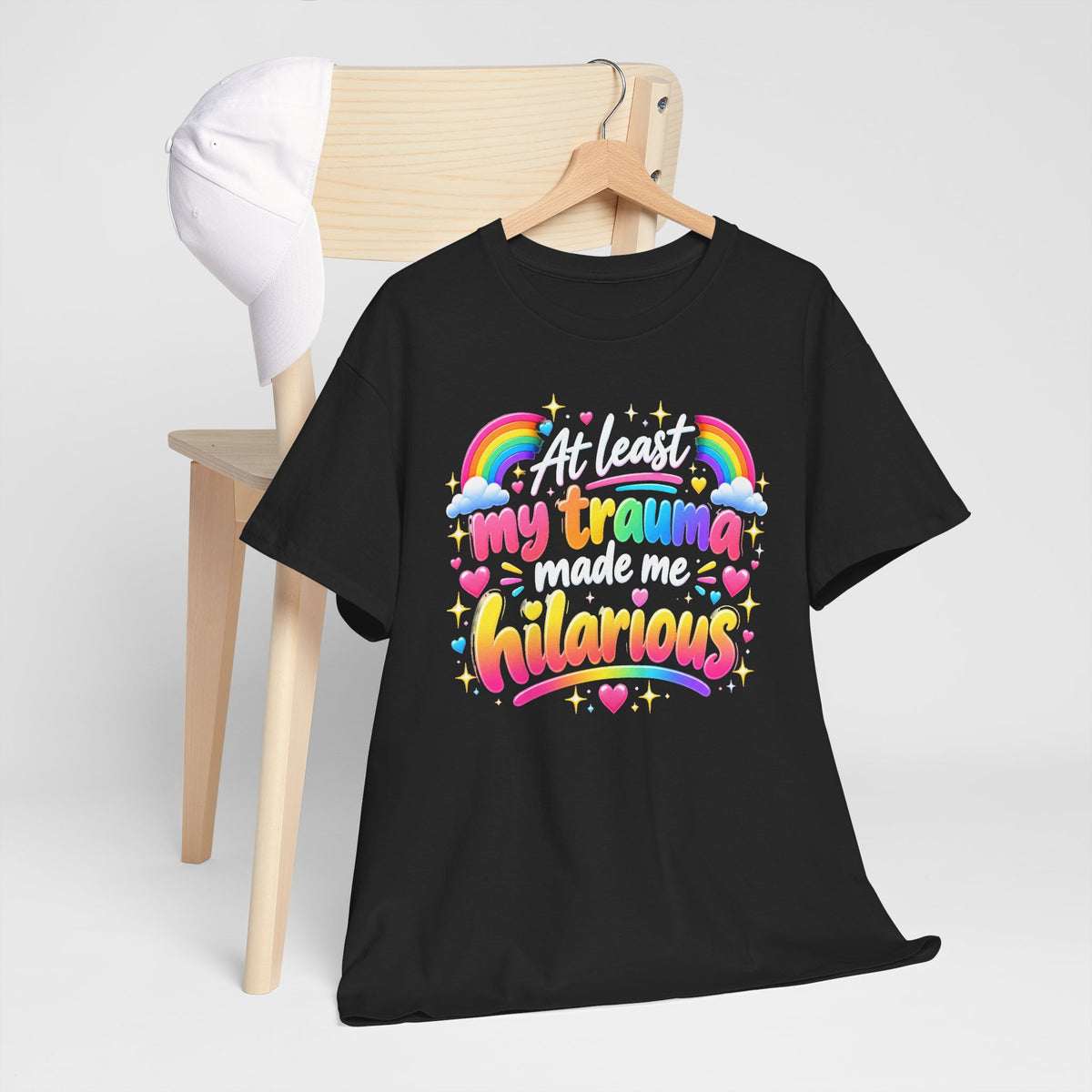 At Least My Trauma Made Me Hilarious T-Shirt Rainbow Goth Alternative Tee