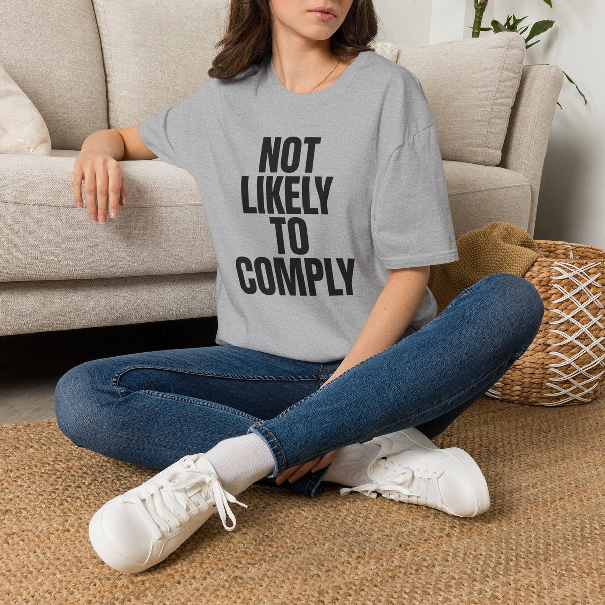 Not Likely to Comply T-Shirt Bold Statement Feminist Tee Alternative Clothing