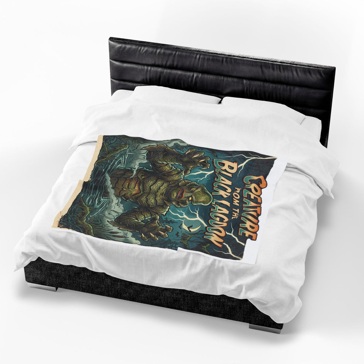 Creature from the Black Lagoon Velveteen Plush Blanket Classic Monster Horror Throw