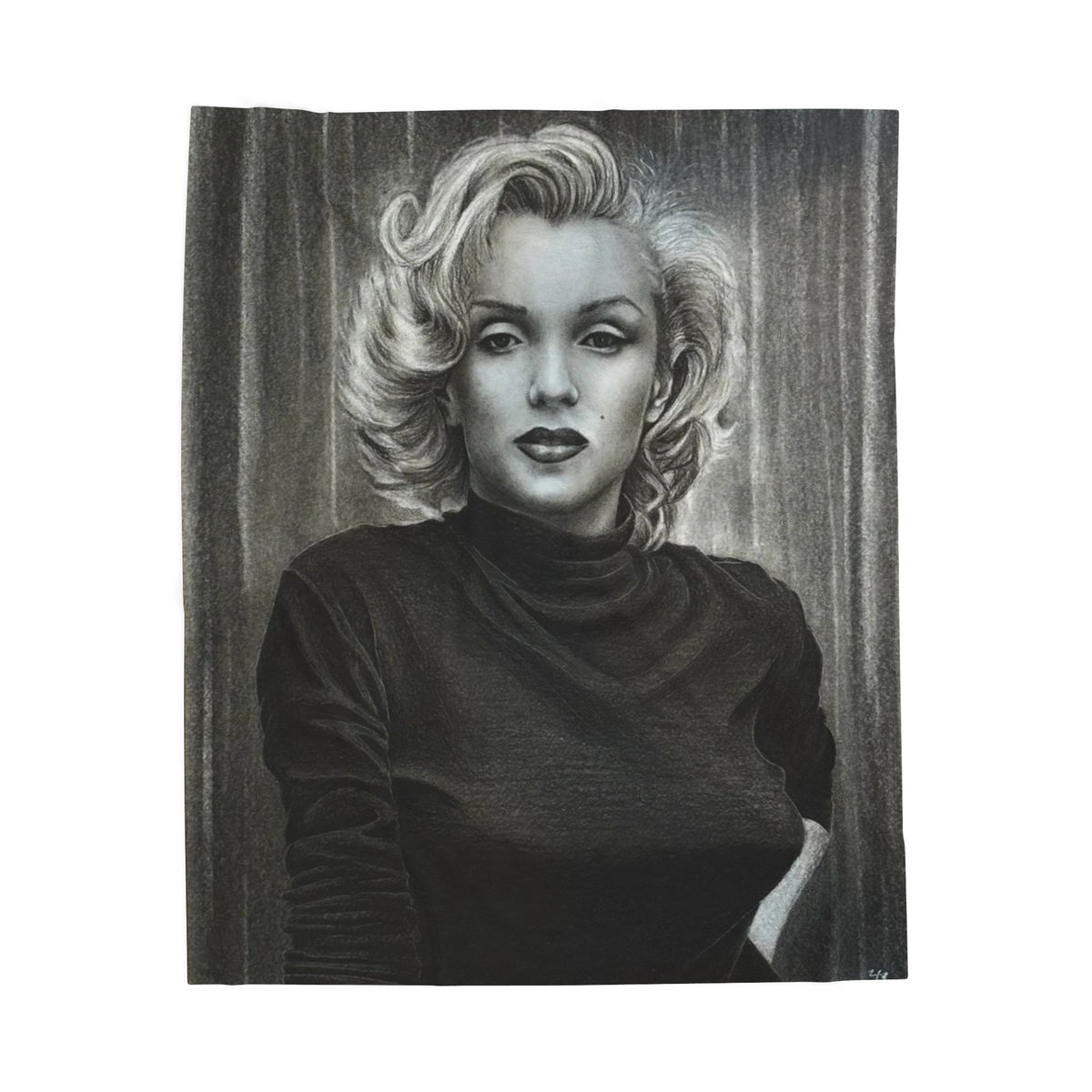 Marilyn Monroe Velveteen Plush Blanket Vintage Glam Portrait Plush Throw