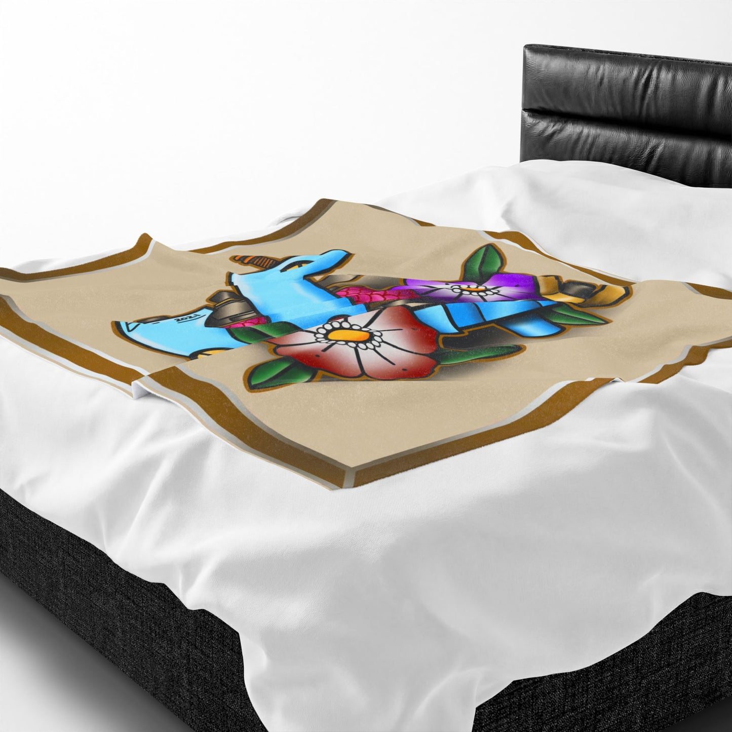 Tattoo Machine Art Velveteen Plush Blanket Throw Home Decor