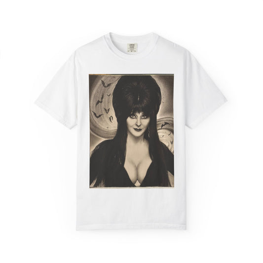 Elvira Vintage Style Original Art Portrait T-Shirt Horror Halloween
