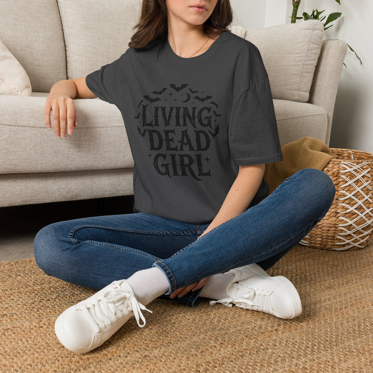 Living Dead Girl T-Shirt Gothic Halloween Bats Alternativee Goth Clothing