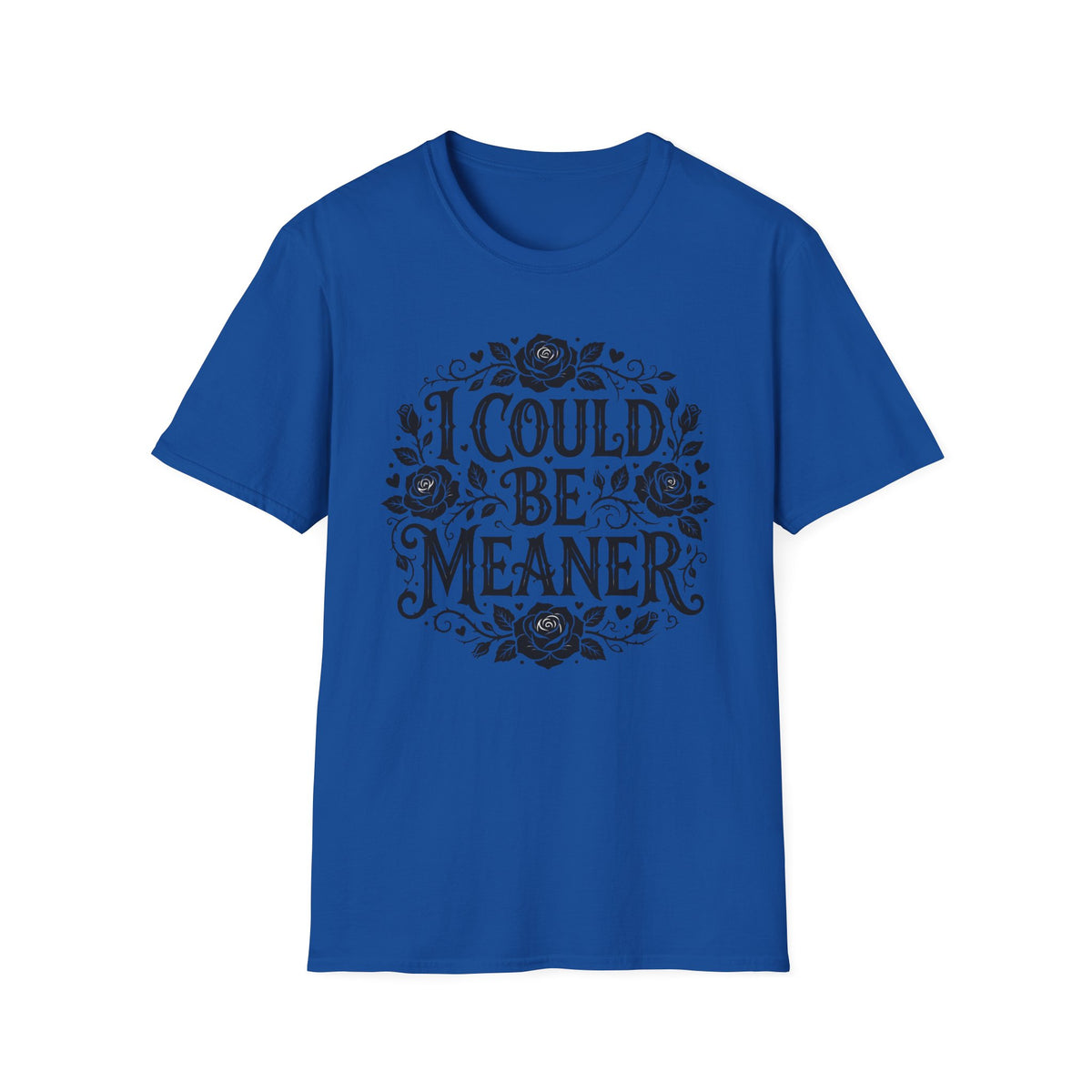 I Could Be Meaner T-Shirt Floral Sarcastic Funny Tee Goth Clothing