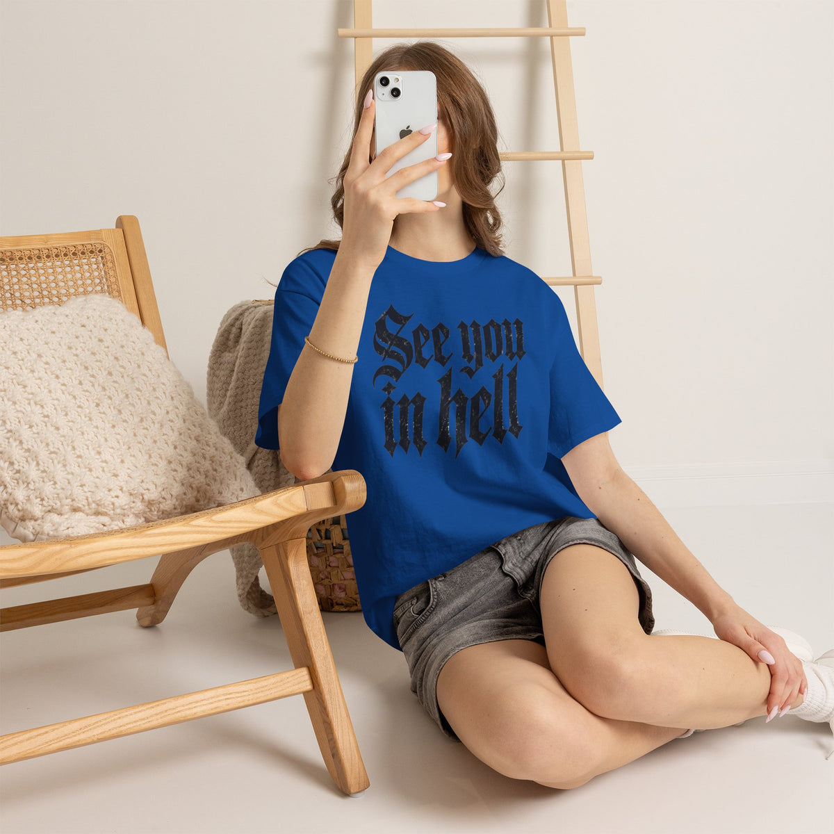 See You in Hell Gothic Text T-Shirt Goth Alternative Clothing Tee