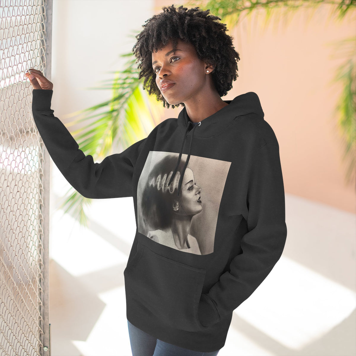 Bride of Frankenstein Original Art Hoodie Goth Horror Alternative Clothing