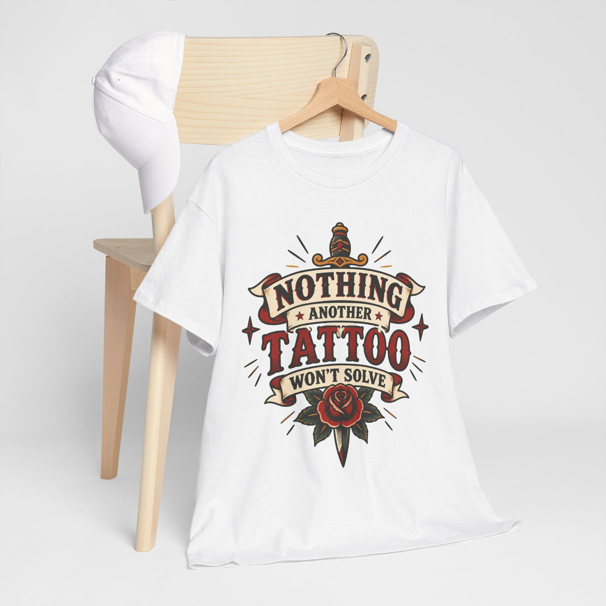 Nothing Another Tattoo Won't Solve Rose Tattoo Tee Alternative T Shirt