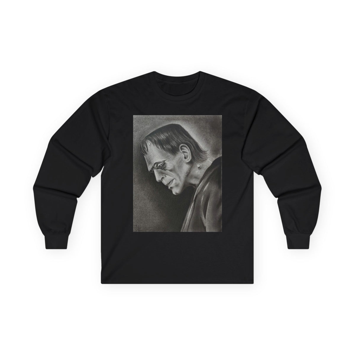 Frankenstein Original Art Long Sleeve Tee Horror Goth Alternative Clothing