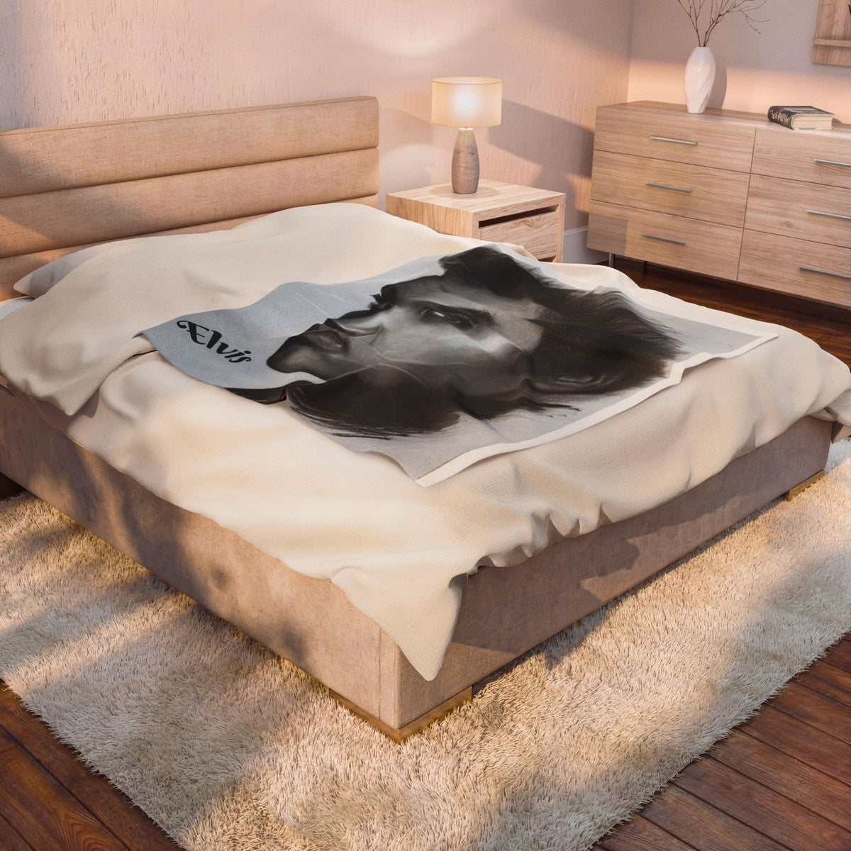 Elvis Velveteen Plush Blanket Music Home Decor
