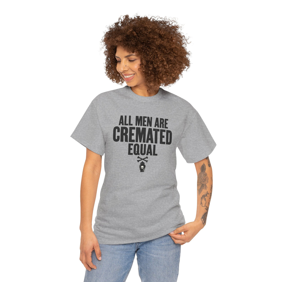 All Men Are Cremated Equal T-Shirt Mortuary Funny Tee Goth
