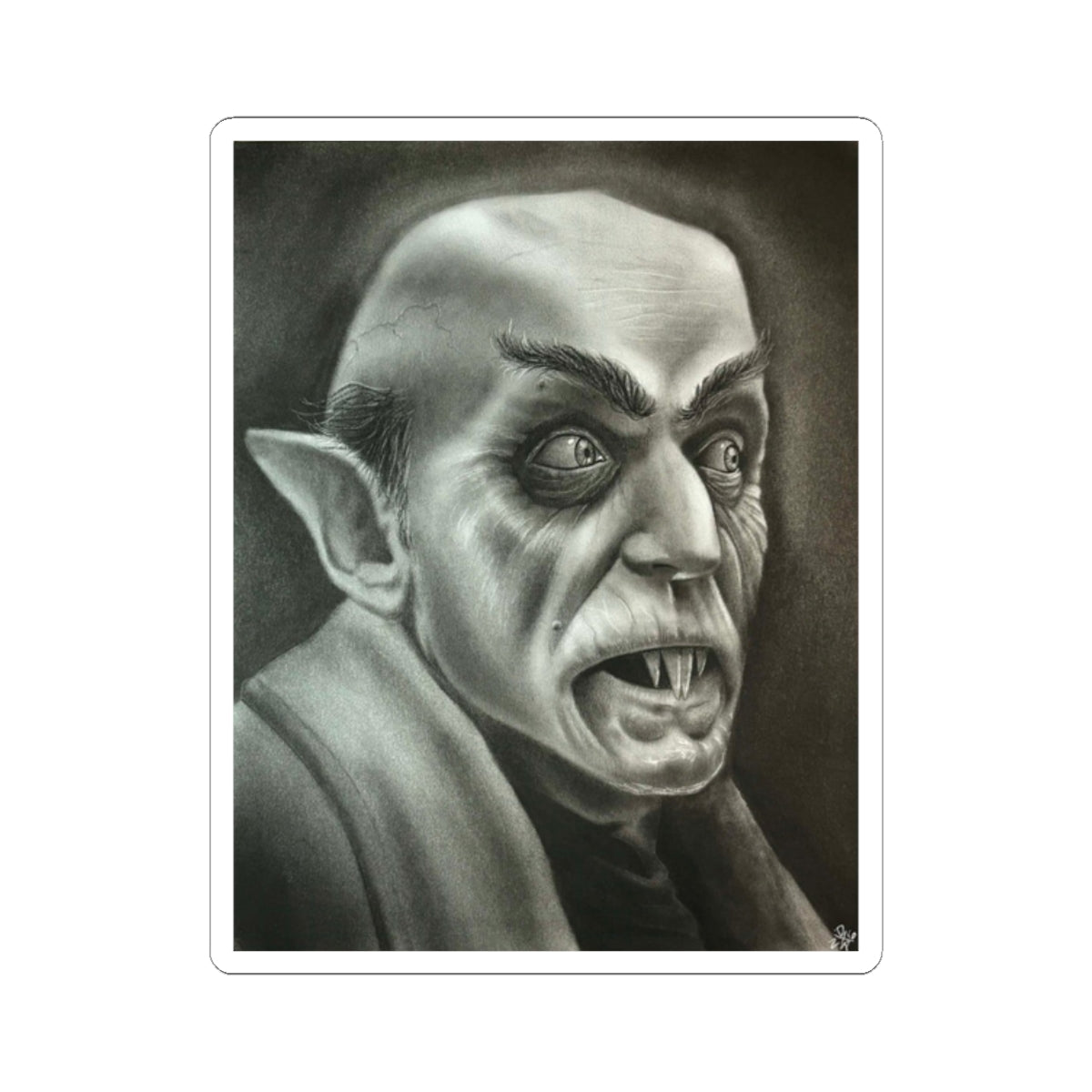 Nosferatu Vampire Portrait Sticker Original Artwork Horror Halloween