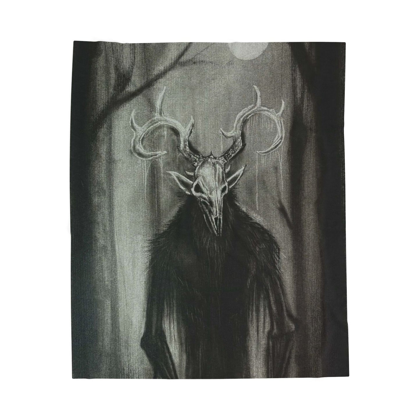Wendigo Cryptid Blanket Creepy Dark Art Velveteen Plush Blanket Goth Decor
