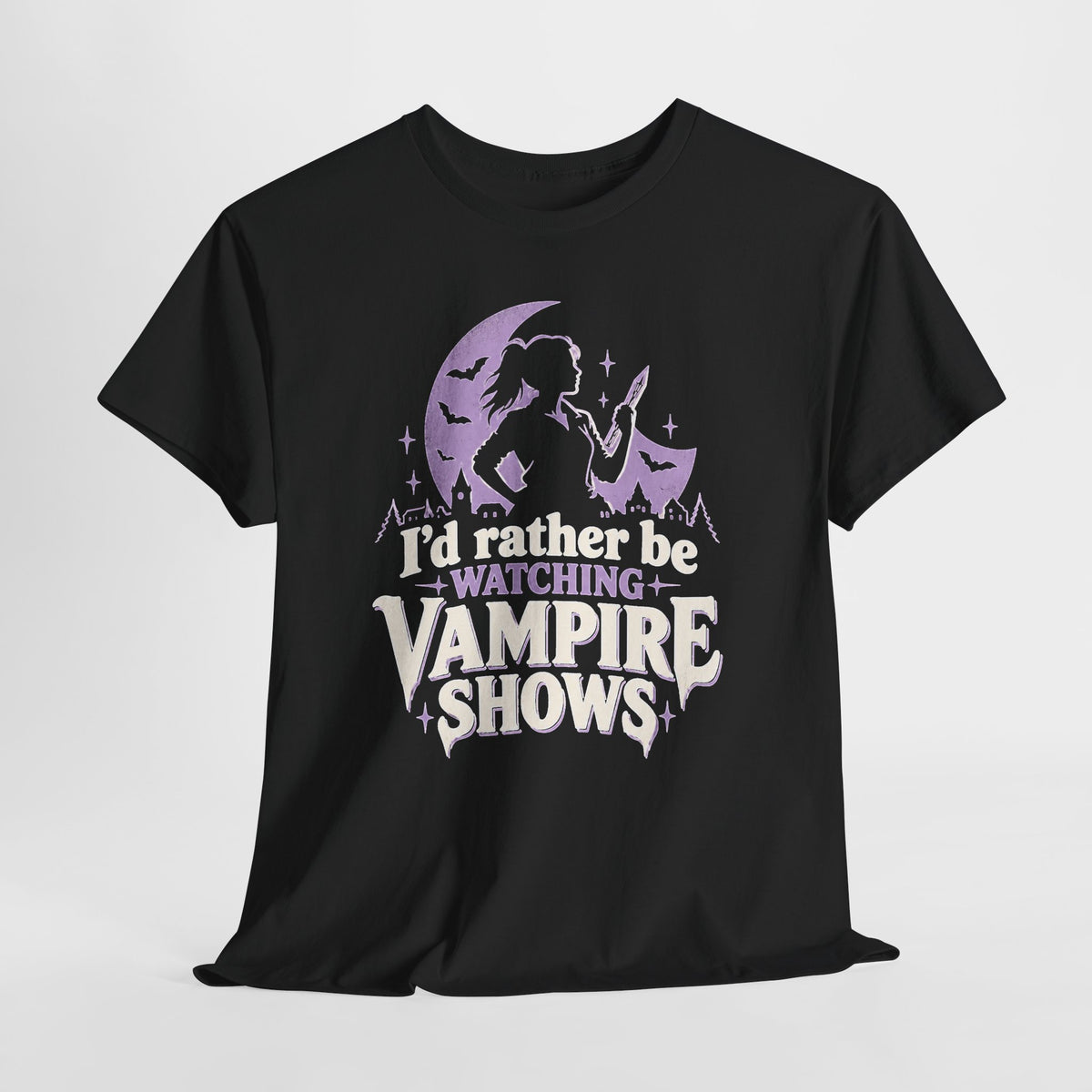 I'd Rather Be Watching Vampire Shows T-Shirt Buffy Fan Horror Tee