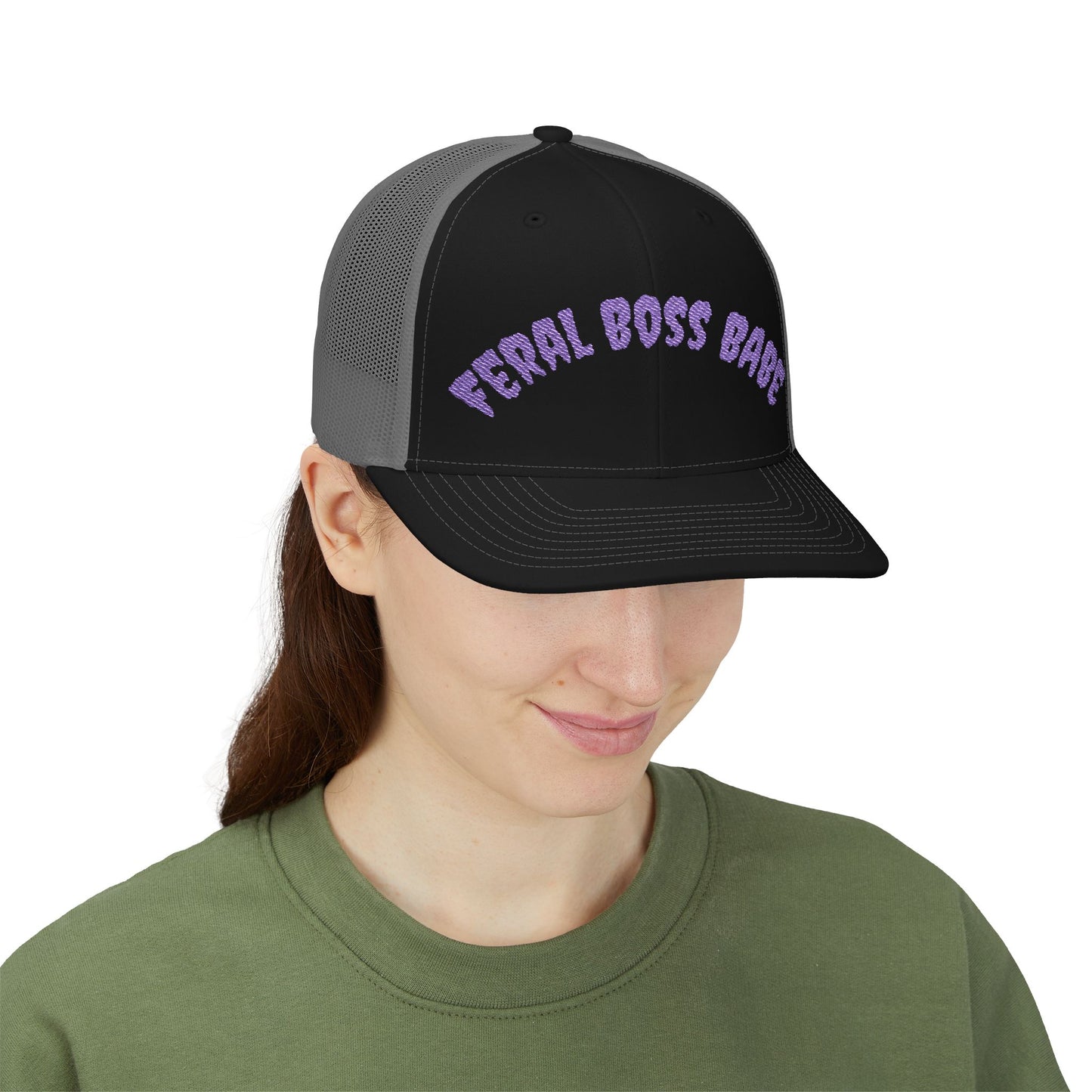 Feral Boss Babe Snapback Cap | Trucker Mesh Back