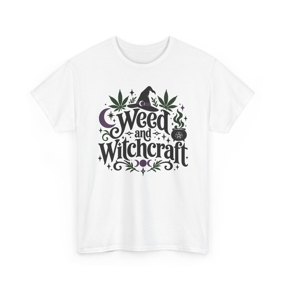 Weed and Witchcraft Graphic T-Shirt Witch Goth Tee Alternative Clothing