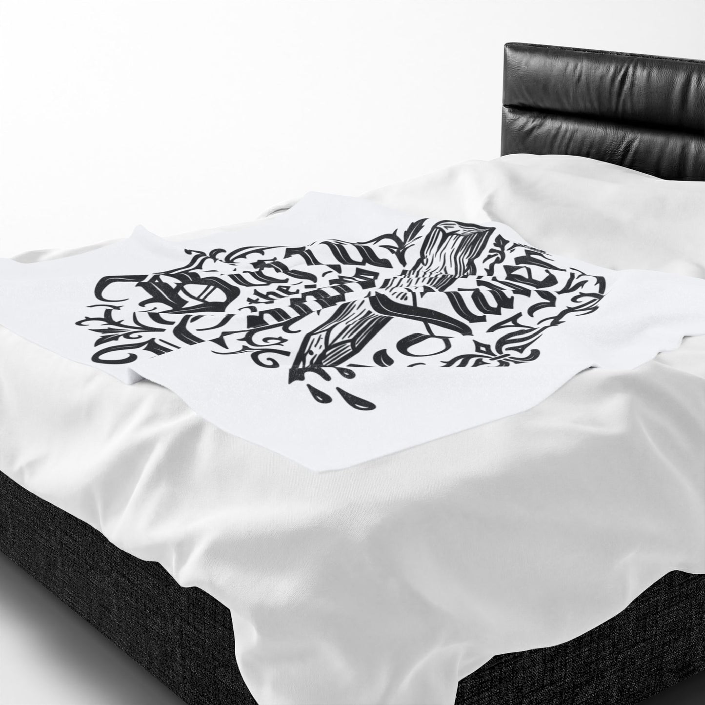 Buffy the Vampire Slayer Velveteen Blanket | Gothic Buffy Logo, Wooden Stake Design