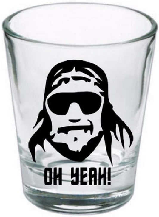 Macho Man Randy Savage Oh Yeah Shot Glass Barware Wrestling