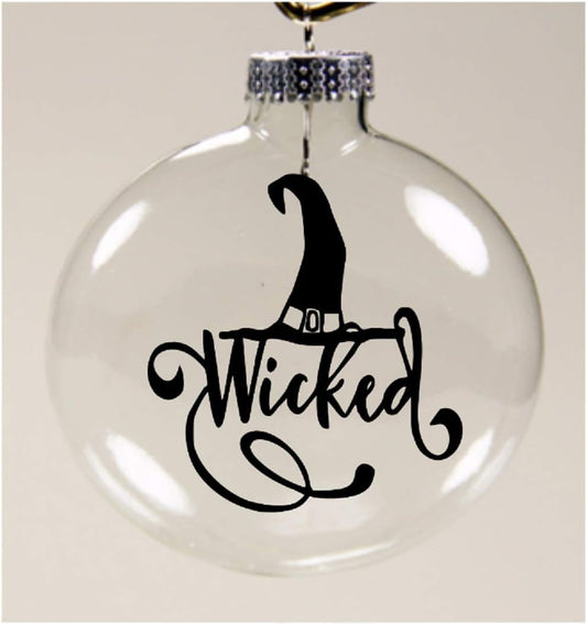 Wicked Witch Clear Christmas Ornament Shatterproof Horror