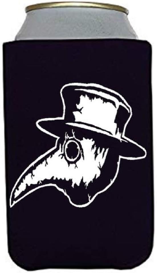 Plague Dr Mask Koozie Can Cooler Holder Horror