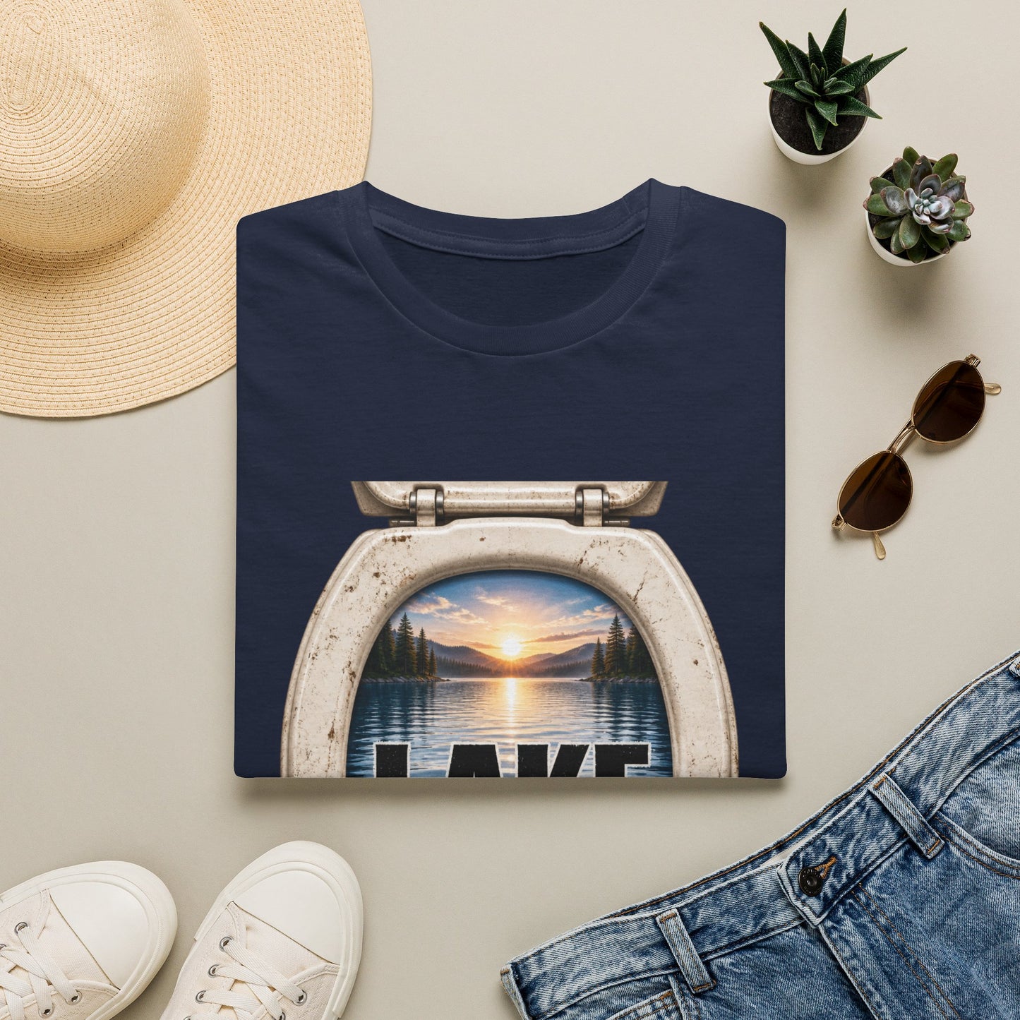 Lake Trump T-Shirt Toilet Lake Ontario OG Anti Maga Clothing